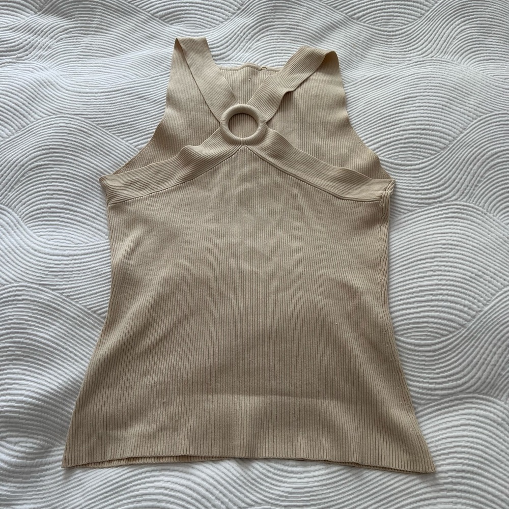 Tan Ribbed Top